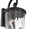 John Timberland Cirilla 17 1/2" High Modern Outdoor Wall Light Fixture Mount Porch House Exterior Weatherproof Matte Black Metal Clear Glass Shade - 3 of 4
