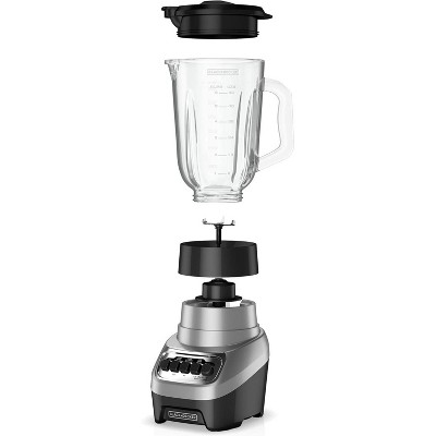 BLACK+DECKER BLACK+DECKER PowerCrush Countertop Blender,  6-Cup Glass Jar, 4 Speed Settings, Dishwasher Safe, 700W Motor