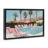 Stupell Industries Palm Springs Swimming Pool Black Framed Floater Canvas Wall Art - 3 of 4
