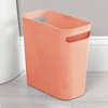 Orange Details about   mDesign Slim Plastic Small Trash Can Wastebasket with Handles 