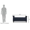 NicBex Modern 57.5" Storage Bench Wood Accent Stools with Tufted Top and Rolling Arms for Bedroom and Entryway - 2 of 4