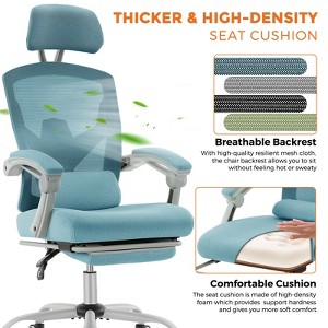 DOMETOUR Gaming Ergonomic Foot Rest Reclining, High Back Mesh Home Office Computer Desk Chair - 1 of 4