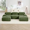 Oversized 117.3" Corduroy Modular U-Shaped Sectional Sofa with 2 Ottomans, 5-Piece Free combination, Pet-Friendly, No Assembly Required - 3 of 4
