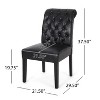 Lyngins Dining Chairs Set of 2,Upholstered Kitchen Chairs with Rolled Top and Wood Legs for Living Room,Meeting Room,Bedroom - 3 of 4