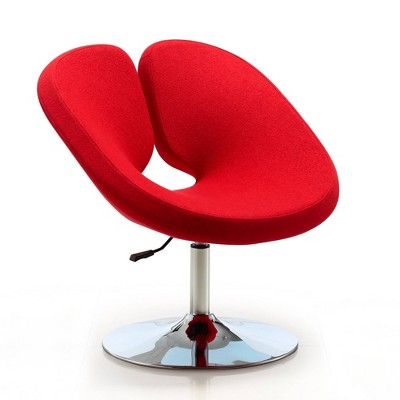Perch Wool Blend Adjustable Chair Red - Manhattan Comfort