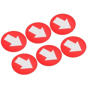 Unique Bargains PVC Removable Self-Adhesive Wall Marking Enter Sign with Arrow 6 Pcs - 1 of 4