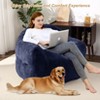 homfan Giant Bean Bag Chair with Armrest Foam Filled Sofa Chair for Living Room Bedroom - 3 of 4