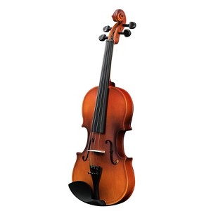 TopComfy 1/2 Acoustic Violin Set with Case Bow Rosin Tuner Shoulder Rest Strings for Kids 9-10 Years Old Learning Play, Brown, 28.15"*9.45"*5.31" - 1 of 4