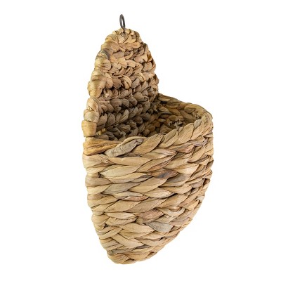 Braided Wall Pocket Water Hyacinth & Metal - Foreside Home & Garden