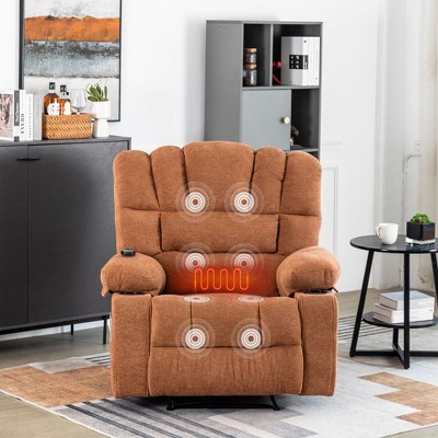 NicBex Chenille Lift Recliner Chair for Elderly,Massage Chairs with 8-Point Massage and Lumbar Heating,Modern Reclining Chairs for Living Room