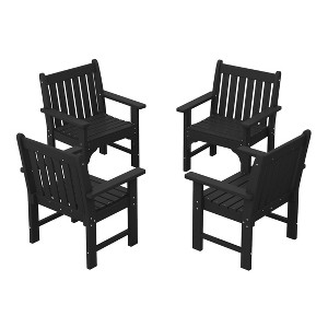 WestinTrends Outdoor Patio HDPE Adirondack Dining Arm Chairs (Set of 4) - 1 of 4