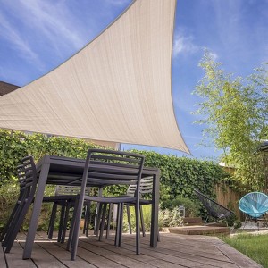 Coolaroo Ready-To-Hang Polyethylene Shade Sail Triangle Shade Sail Canopy 16.5 ft. H X 16.5 ft. W X - 1 of 1