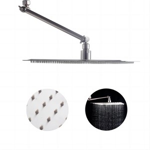 SEVOBAL Shower Faucets Rain Shower Head With Shower Arm Shower Head Shower Faucet Bathroom Faucets High Pressure Shower Heads, Silver, 12"*12"*1" - 1 of 4