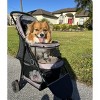 Itopfox 3 Wheel Pet Stroller for Small/Medium Dogs Cats, Lightweight Foldable Portable Compact Jogger All Terrain Travel Pet Gear System - 2 of 4