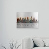 Trademark Fine Art - Marlene Watson 'Philadelphia Pennsylvania Skyline' Floating Brushed Aluminum Art - 3 of 3