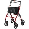 HOMCOM Upright Walker for Seniors and Adults, Walk Up Rollator with Storage Bag, Tray, Adjustable Handle Height - 4 of 4