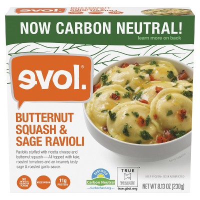 Evol Frozen Butternut Squash And Sage Ravioli - 8.13oz : Target