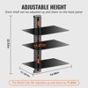 VEVOR Glass Floating Shelves, Holds up to 18 lbs, TV Wall Mount with Shelf，Strengthened Floating Entertainment Center for DVD Players / PS4 -3 Tiers - 4 of 4