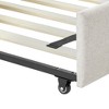 NicBex 82.5" Daybed with Storage Twin Size Linen Fabric Day Bed with Waved Arms and 2 Spacious Drawers for Living Room and Bedroom, Beige - 4 of 4