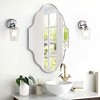 Beautyolove 20 in. W x 30 in. H Scalloped Silver Decorative Wall Mirror - 3 of 4