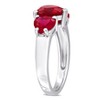 EVERLY JEWELRY  |   Sterling Silver 4 4/5 CT TGW Created Ruby 3 Stone Ring - image 2 of 4