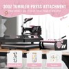 VEVOR Heat Press Machine, 15 x 15 inch, 8 in 1 Heat Transfer Machine with 30 oz Tumbler Press, 360° Swing Away Digital Pressing Machine, Black&Pink - 4 of 4
