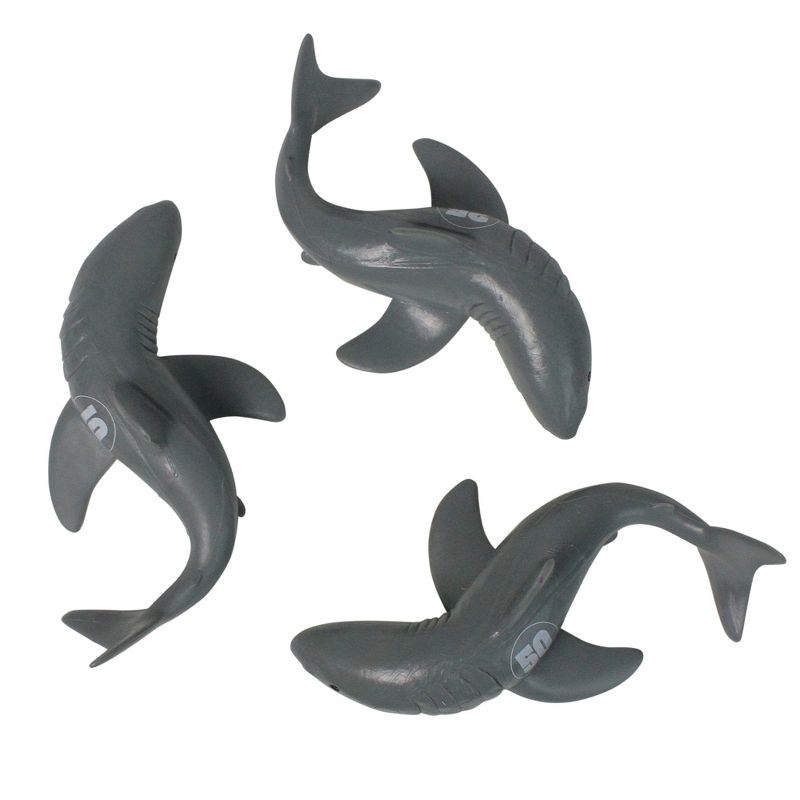 Swimline 3ct Shark Frenzy Swimming Pool Dive Toy Game 7" - Gray/White, 3 of 4