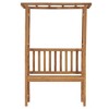 vidaXL Patio Bench with Pergola 45.3" Solid Teak Wood - 2 of 4