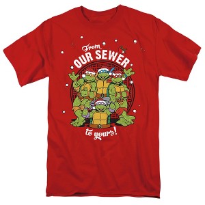 Men's Teenage Mutant Ninja Turtles Merry Christmas From Our Sewer T-Shirt - 1 of 4