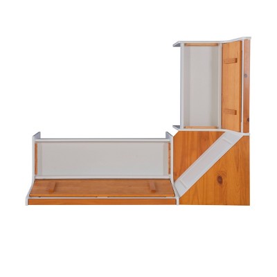 Ardmore White and Natural Finish Corner Nook Dining Set