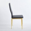 APRILSOUL37.4"Chair set of 4,GOLDEN COLOR LEG,WHITE SEAT - 4 of 4