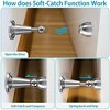 DOMETOUR 2 Pcs Magnetic Door Stopper, Soft-Catch, Wall Mount, Stainless Steel, Brushed Satin Nickel Chrome, for Wide Doors - 3 of 4