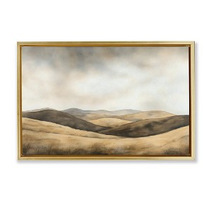 Stupell Industries Brown Landscape Hills Floating Frame Canvas Art - 1 of 4