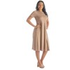 24seven Comfort Apparel Midi Dress with Short Sleeves and Pocket Detail - 2 of 4