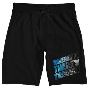 G.I. Joe Wherever There’s Trouble Men’s Black Lounge Shorts - 1 of 4