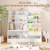 SUGIFT 4-Tier Kids Bookshelf and Toy Storage, 5 Layer Fabric Toddler Bookshelf, Kids Toy Storage Organizer, Sling Kids Bookcase - 3 of 4