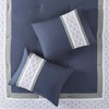 8 Pcs Elegant Embroidered Comforter Set,All Season Sophisticated Bedding Set, Cozy Home Textile fits Lux Bedroom Decor - 3 of 4