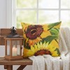 Sunflower 18" Climaweave Pillow – Floral by Manual Woodworkers and Weavers - 3 of 3