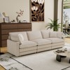 Loveseat/3-seat Sectional Sofa Features a Deep Seat 4 Pillows Corduroy Serpentine Springs Solid Wood Frame Removable Footstool for Living Rooms - 2 of 4