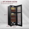 Schmecke 44 Bottle Dual Zone Wine Fridge, Small Cooler Refrigerator - 3 of 4