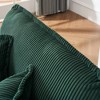 56.3" Corduroy Single Sofa Chair with Pillows and Ottoman - 3 of 4
