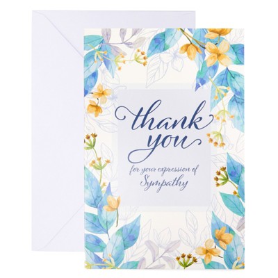 Pipilo Press 48 Pack Thank You for Your Sympathy Cards with Envelopes (4 x 6 In)