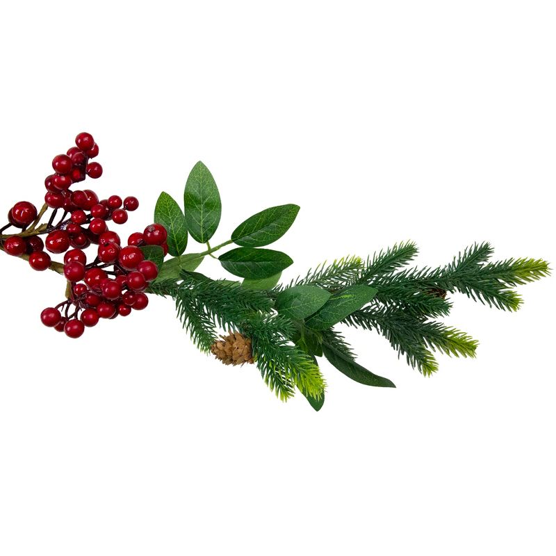 Northlight 5' x 4.75" Unlit Artificial Berries, Leaves and Pine Cones Christmas Garland, 4 of 5