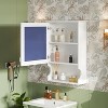 KWPZQEB Bathroom Wall Cabinet, Over The Toilet Space Saver Storage Cabinet, Medicine Cabinet with Door and Adjustable Shelves for Bathroom, White - 4 of 4