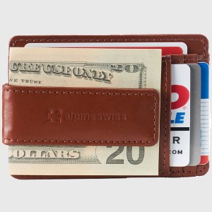 Alpine Swiss Harper Mens RFID Money Clip Wallet Minimalist Slim ID Card Holder Front Pocket Wallet Leather - 1 of 4