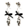Disney Jack Skellington Earrings from Nightmare Before Christmas, 2 pair Hypoallergenic Earrings with Charms, Ages 4+ - 2 of 4