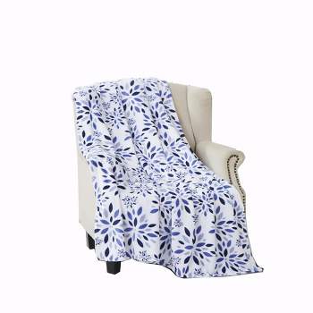 RT Designer's Collection Clarissa Printed Premium Flannel Throw Blanket 50" x 60" Multicolor