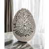 HomeRoots 14" Silver Pierced Aluminum Table Vase - 2 of 4