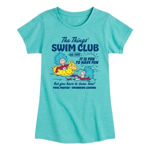 Girls' - Dr. Seuss - The Things Swim Club Fitted Short Sleeve Graphic T-Shirt - 1 of 4