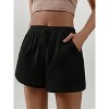 Women's Comfy Elastic Waist Drawstring Shorts Casual Summer Shorts with Pockets - 3 of 4